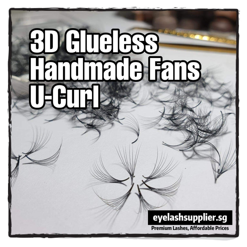 3D Glueless Handmade Fans U-Curl 0.07 - Eyelash Supplier Singapore