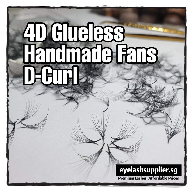 4D Glueless Handmade Fans D-Curl 0.07 - Eyelash Supplier Singapore