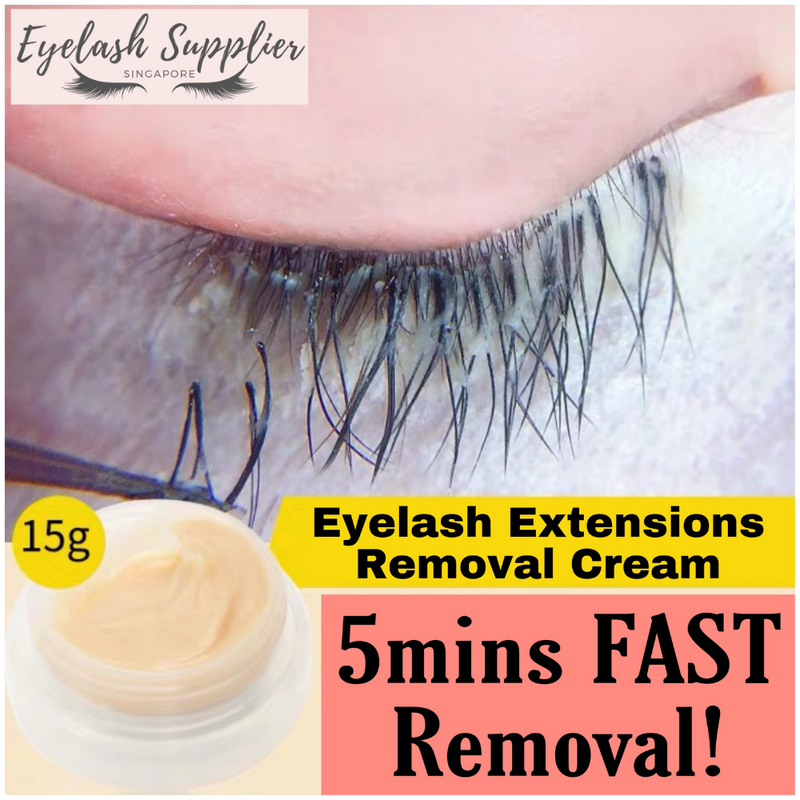 Eyelash Extensions Removal Cream 15g | 5mins Fast Removal Easy & Painless - Eyelash Supplier Singapore