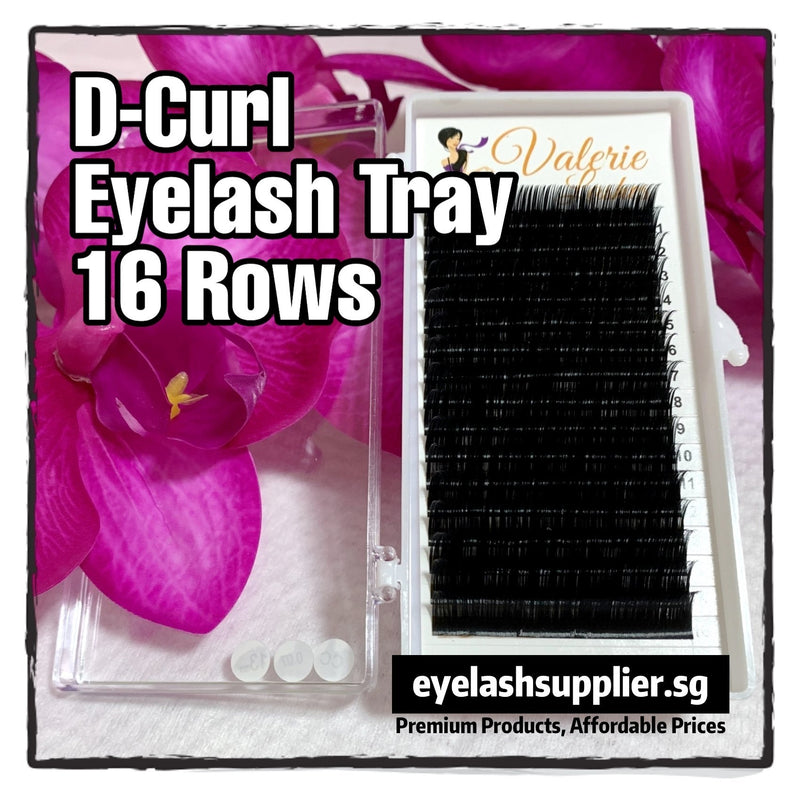 D-Curl Eyelash Tray | 16 Row | Premium Silk - Eyelash Supplier Singapore