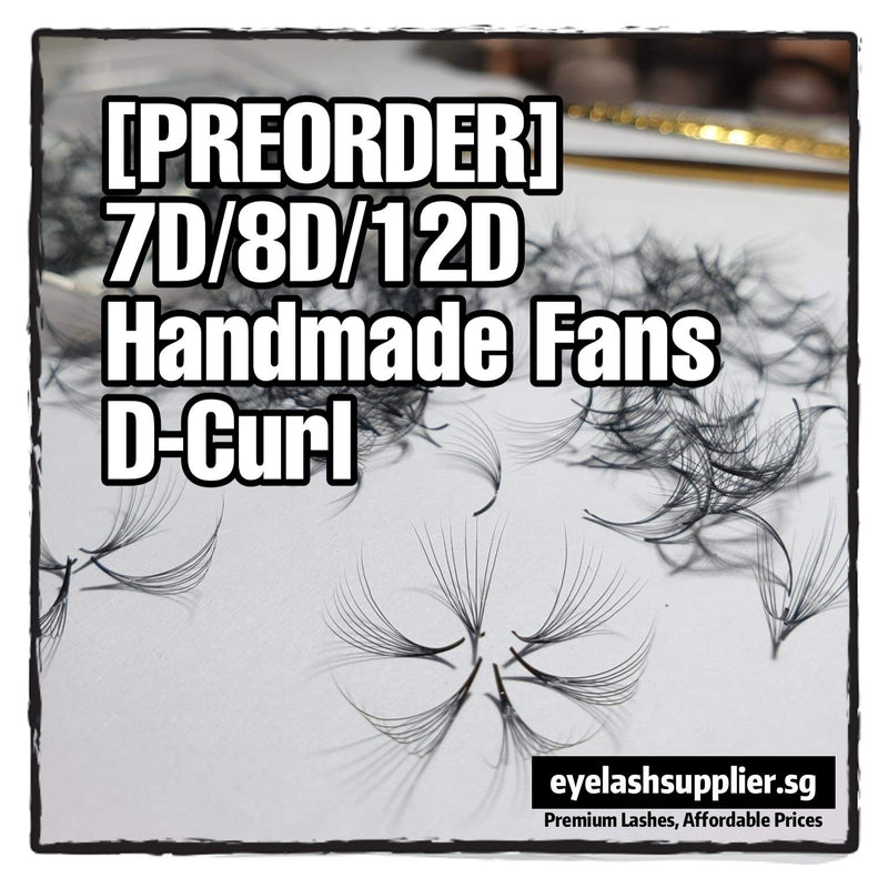 (PREORDER) 12D Glueless Handmade Fans D-Curl 0.07 - Eyelash Supplier Singapore